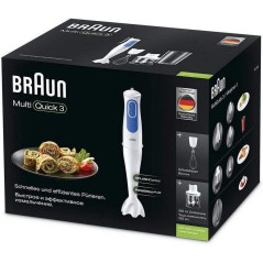 Braun Multiquick 3 MQ 3025 Omelette Håndmixer Turbofunktion Hvid/blå